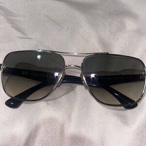 Black and Silver Ray Ban Shades